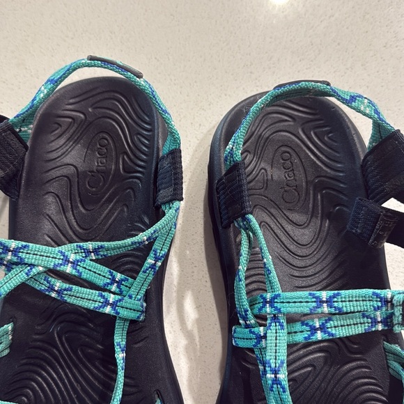 Chaco Women's Sandals - Green and Blue Size 11 - Picture 2 of 9